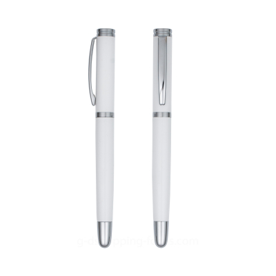亮白金屬鋼珠筆