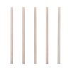 五支原木色雙切鉛筆垂直並排於白色背景。筆桿呈現淺色天然木紋質感，無任何烤漆裝飾，清楚展現其簡約圓柱狀的構造。