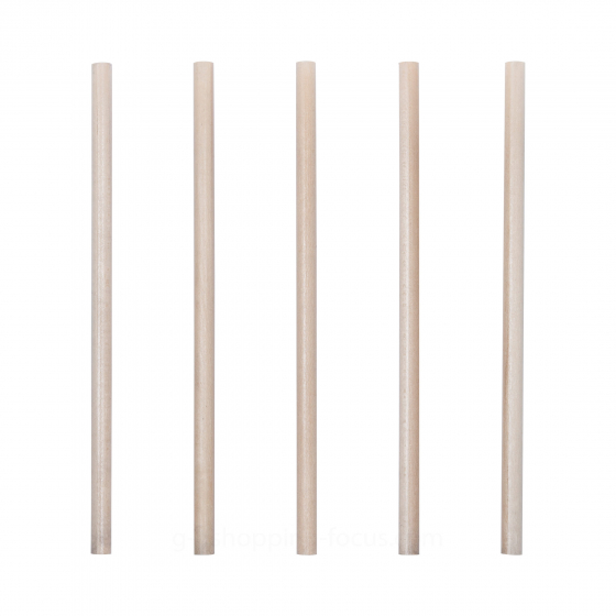 五支原木色雙切鉛筆垂直並排於白色背景。筆桿呈現淺色天然木紋質感，無任何烤漆裝飾，清楚展現其簡約圓柱狀的構造。